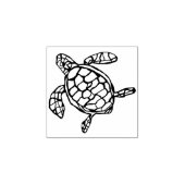 Schildpad Zee Dierenpen en Inktschets Rubberstempel (Afrduk)