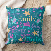 Schildpad, zeesterren en harten naam patroon kussen (Deken)