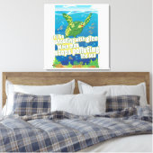 Schildpad zegt... 'Ik zal juichen van blijdschap' Canvas Afdruk (Insitu (Slaapkamer))