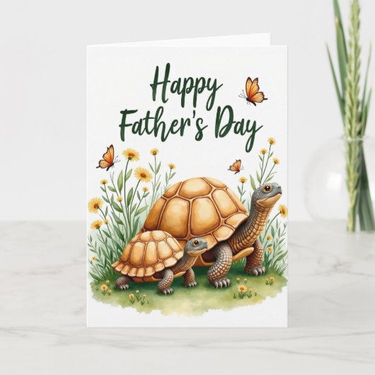 Schildpad Zoete Vaderdag Kaart (Voorkant)