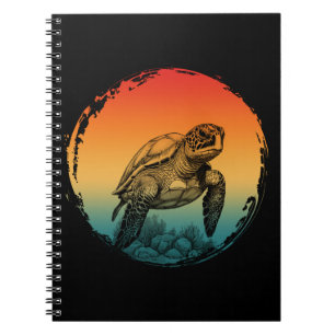 schildpad zomer oceaan zonsondergang notitieboek
