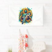 Schildpad Zonnebloem Spandoek (Insitu)