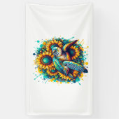 Schildpad Zonnebloem Spandoek (Verticaal)