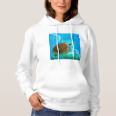 Schildpad Zwemmen Vrouwen Hoodie (Voorkant)