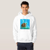 Schildpad Zwemmende Mannen Hoodie (Voorkant volledig)