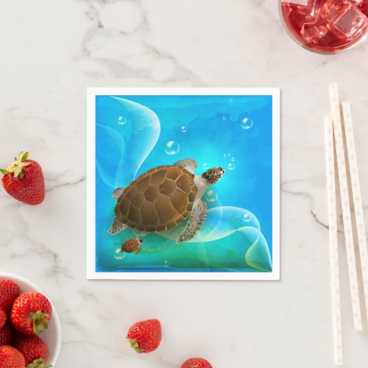 Schildpad Zwempapier servetten (Insitu)