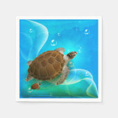 Schildpad Zwempapier servetten (Voorkant)