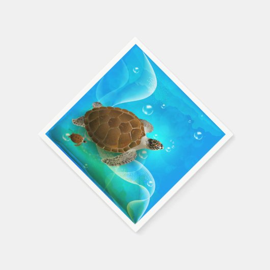 Schildpad Zwempapier servetten (Hoek)