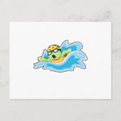 Schildpad zwemt in water briefkaart (Voorkant)