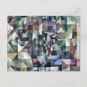 Schildpadachtig Abstract kunstschildervenster 3 Briefkaart