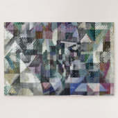 Schildpadachtig Abstract kunstschildervenster 3 Legpuzzel (Horizontaal)