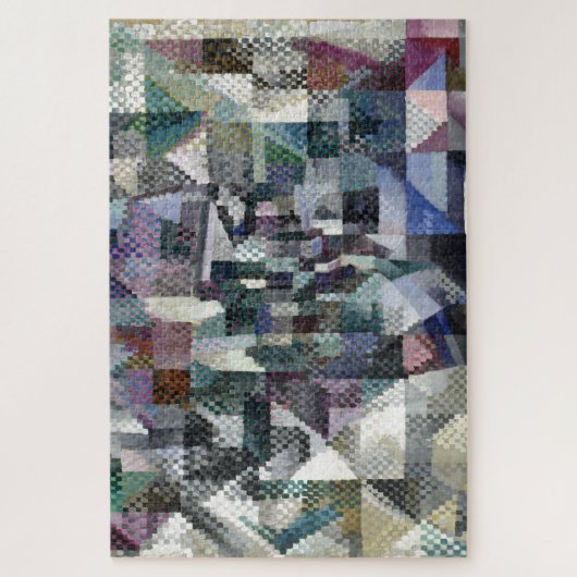 Schildpadachtig Abstract kunstschildervenster 3 Legpuzzel (Verticaal)