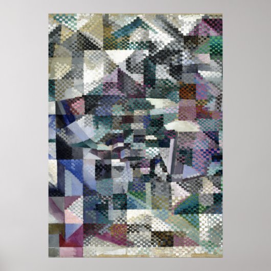 Schildpadachtig Abstract kunstschildervenster 3 Poster (Voorkant)