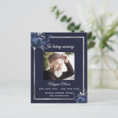 Schildpadblauw-bloemenzilverbegrafeningsprogramma (Staand voorkant)