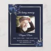 Schildpadblauw-bloemenzilverbegrafeningsprogramma (Voorkant)