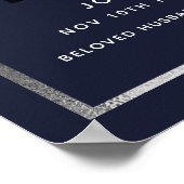 Schildpadblauw-bloemenzilverbegrafeningsprogramma Poster (Hoek)