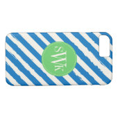 Schildpadblauw monogram Case-Mate iPhone case (Achterkant (Horizontaal))