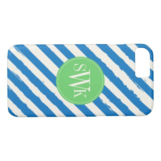 Schildpadblauw monogram Case-Mate iPhone case (Achterkant (Horizontaal))