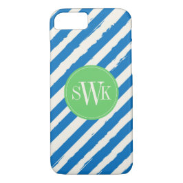 Schildpadblauw monogram Case-Mate iPhone case