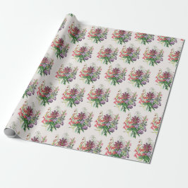 Schildpadbloemen en Baardscheuten Inpakpapier
