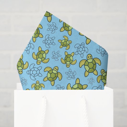 Schildpaddecoupage Tissuepapier, Zeeschildpad Tissuepapier (Cadeauzakje)