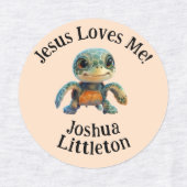 Schildpadden 4 Design gepersonaliseerde Gepersonal Labels (Design 1)