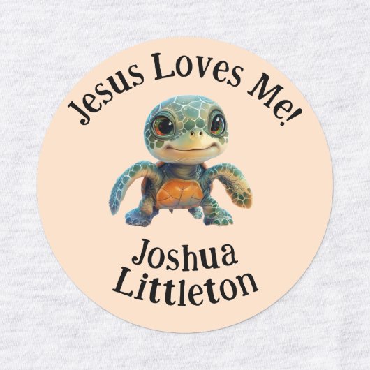 Schildpadden 4 Design gepersonaliseerde Gepersonal Labels (Design 1)