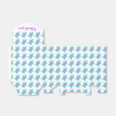 Schildpadden aqua paarse patroon dank u geschenkdo bedankdoosjes (Uitgevouwen)