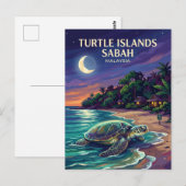 Schildpadden Eilanden Park Maleisië Briefkaart (Voorkant / Achterkant)