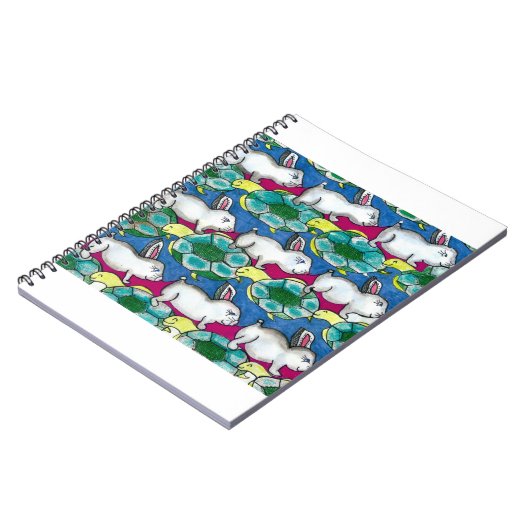 schildpadden en bunnies tessellation pattefanart notitieboek (Linkerzijde)