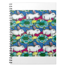 schildpadden en bunnies tessellation pattefanart notitieboek