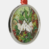 Schildpadden en deco-sierplanten metalen ornament (Rechts)