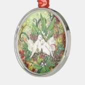 Schildpadden en deco-sierplanten metalen ornament (Links)