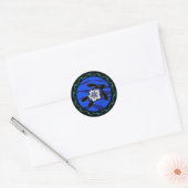 schildpadden en hibiscus ronde sticker (Envelop)