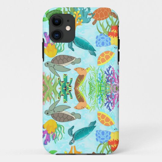 Schildpadden en koralen kust inspiratie Case-Mate iPhone case (Achterkant)