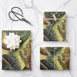 schildpadden en Zeeen schildpadden door Ernst Hae Inpakpapier Vel