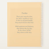 Schildpadden glijden sierlijk planner (Achterkant)