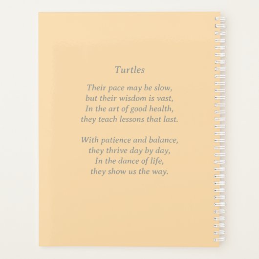 Schildpadden glijden sierlijk planner (Achterkant)