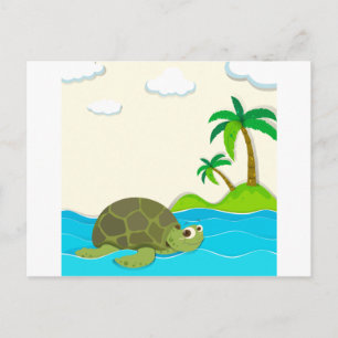 Schildpadden in de oceaan briefkaart