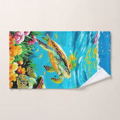 Schildpadden in het zee bad handdoek (Handdoek)