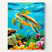 Schildpadden in het zee notitieboek (Achterkant)