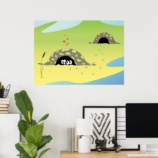 schildpadden in liefde poster (Thuiskantoor)