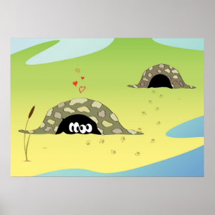schildpadden in liefde poster