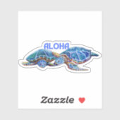 Schildpadden knuffelen Aloha Hawaiian Sticker (Vel)