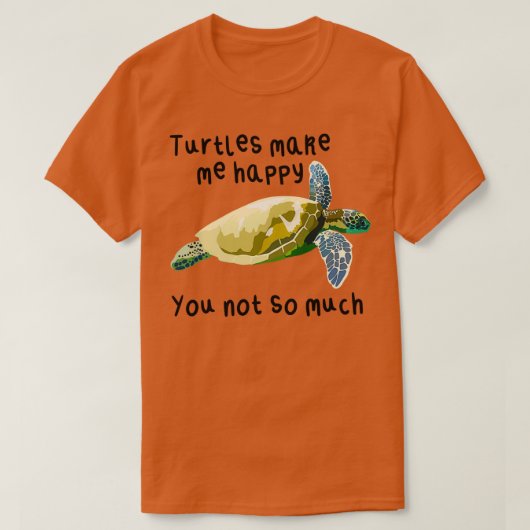 Schildpadden maken me blij t-shirt (Design voorkant)