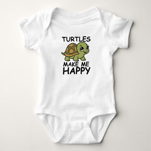 Schildpadden maken me gelukkig romper (Voorkant)
