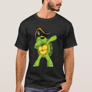 schildpadden met piratenpet t-shirt