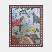 Schildpadden met zeedieren fleece deken (Voorkant)