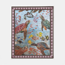 Schildpadden met zeedieren