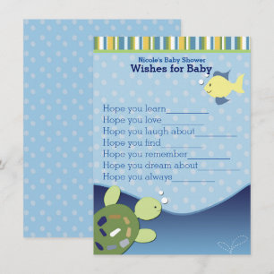 Schildpadden Oceaan Rif Wensen voor Baby Shower Ka Kaart